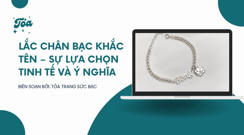 lắc chân bạc khắc tên